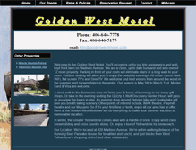 Tablet Screenshot of goldenwestmotel.com